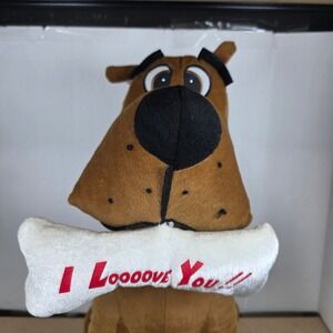 Scooby Doo Plush Toy "I Looove You" Bone Stuffed Animal Large‎ plush GIFT SIT